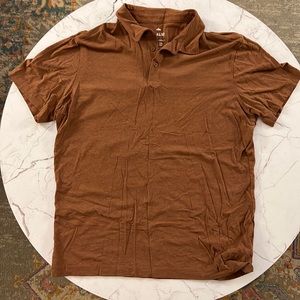 01.Algo Performance Polo, burnt orange, size M